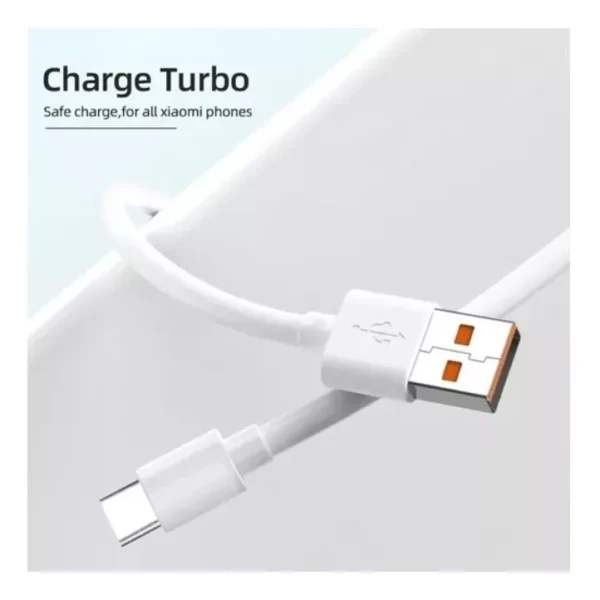 Cable Usb Tipo C Xiaomi Naranja 6a - Imagen 2